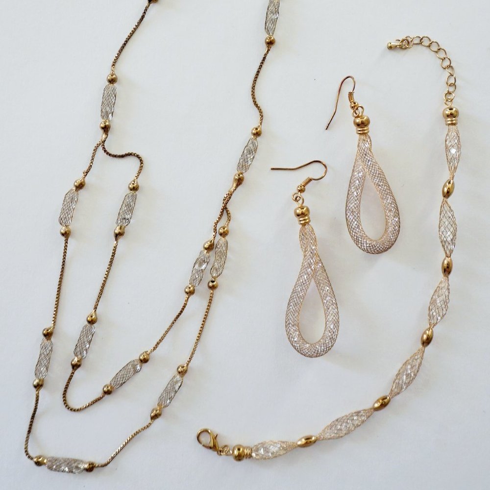 Gold, Glass Jewelry set